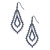 Alice Earrings In Navy Gunmetal/lilac Crystal - Navy Gunmetal/lilac Crystal