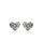 Ari Heart Stud Earrings In Rhodium Platinum Drusy Kendra Scott In Platinum Drusy