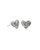 Ari Heart Stud Earrings In Rhodium Platinum Drusy Kendra Scott In Platinum Drusy - Platinum Drusy