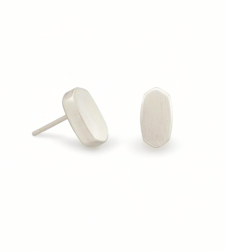 Barrett Stud Earring In Silver - Silver