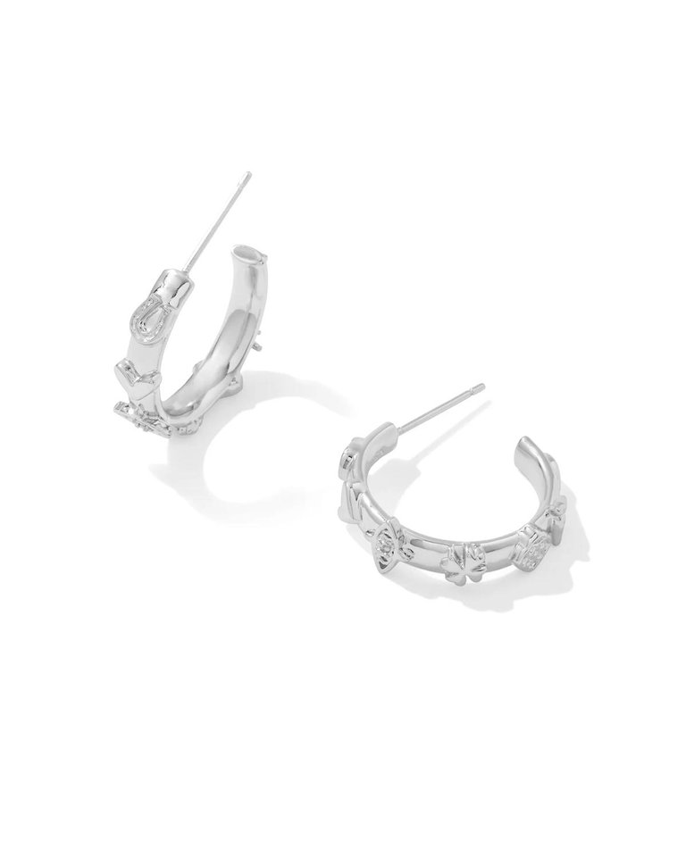 Beatrix Small Hoop Earrings In Silver - Silver