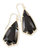 Carla Earrings In Gold Plate/black Glass - Gold Plate/black Glass