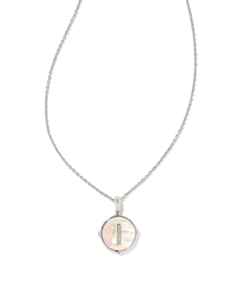 Disc Pendant Necklace In Silver - Silver