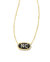 Elisa Gold North Carolina Necklace In Black Agate - Black Agate