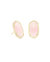 Ellie Stud Earrings In Gold Rose Quartz - Gold Rose Quartz