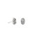 Emilie Silver Stud Earrings In Platinum Drusy - Platinum Drusy