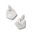 Finch Earrings In Rhodium - Rhodium