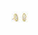 Grayson Gold Stud Earrings In White Crystal - White Crystal