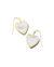 Heart Drop Earrings In Gold Ivory Mother Of Pearl - Gold Ivory Mother Of Pearl