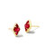 Kinsley Stud Earrings In Gold Raspberry Illusion - Gold Raspberry Illusion