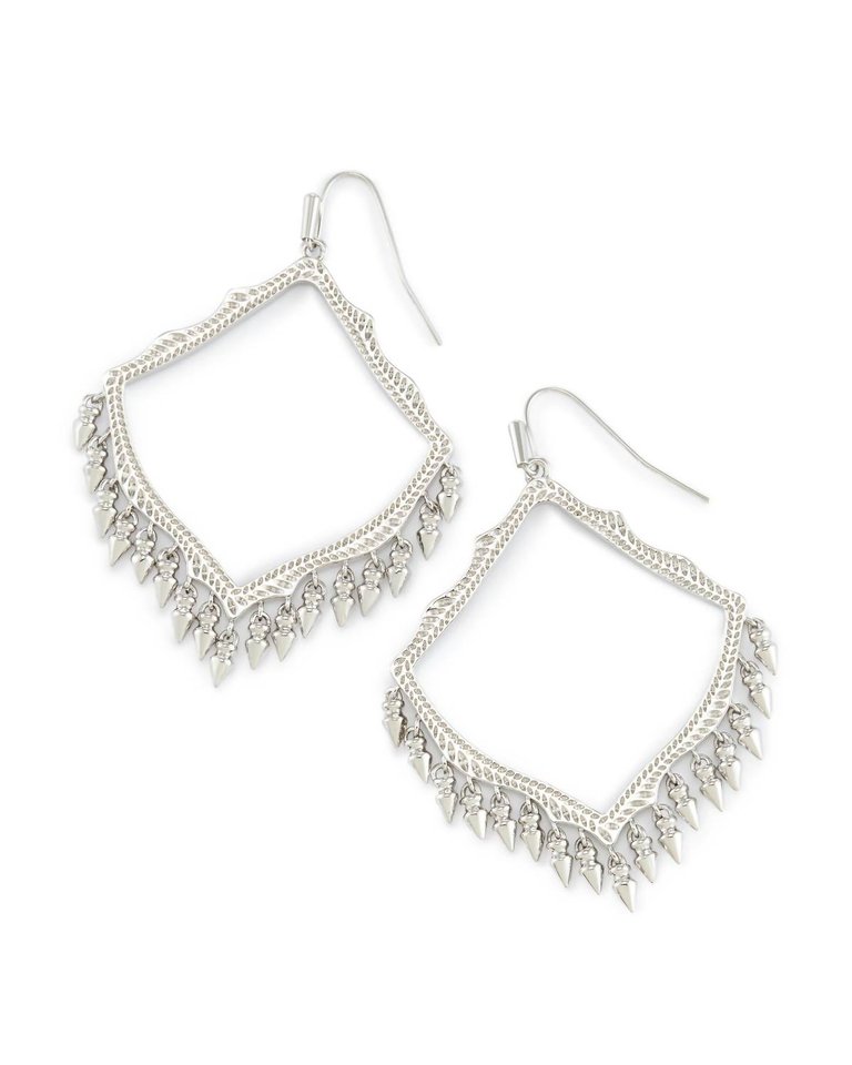 Lacey Earrings In Silver - Silver