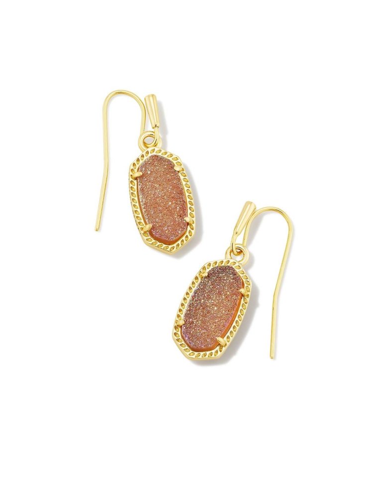 Lee Gold Drop Earrings In Spice Drusy - Spice Drusy