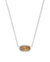 Quartz Elisa Pendant Necklace In Rhodium Orange Citrine - Rhodium Orange Citrine