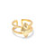 Women's Abbie Metal Double Band Ring In Gold - Gold