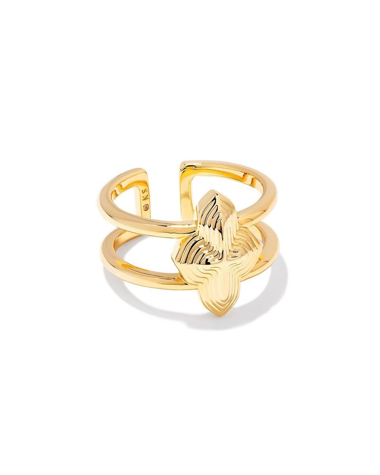 Women's Abbie Metal Double Band Ring In Gold - Gold