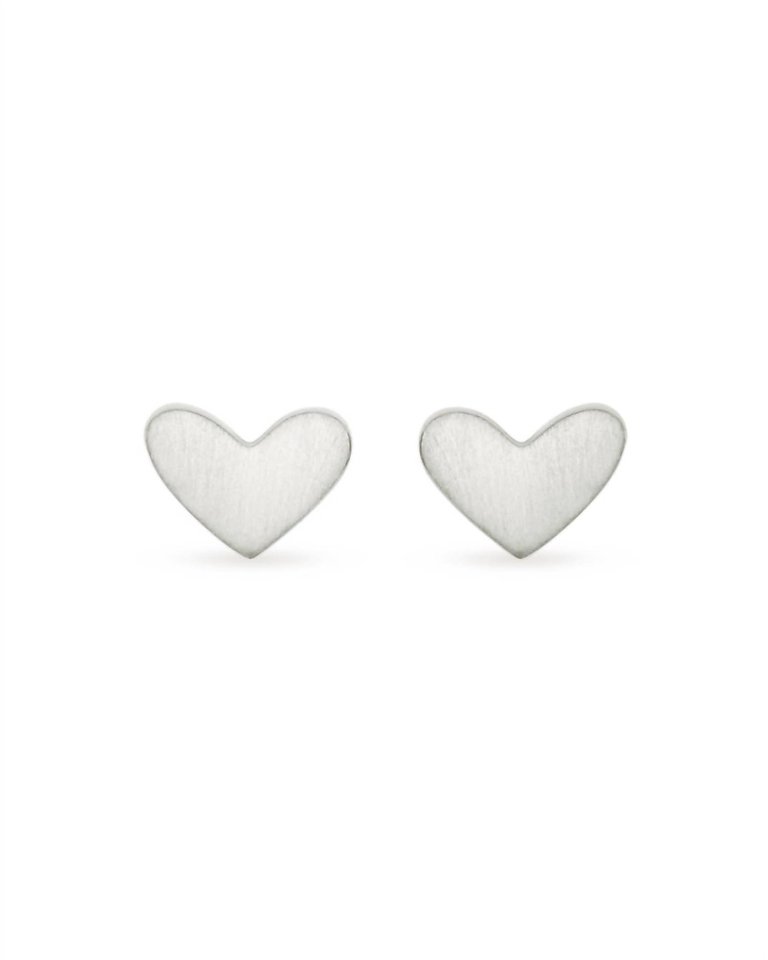 Women's Ari Heart Stud Earrings In Sterling Silver - Sterling Silver