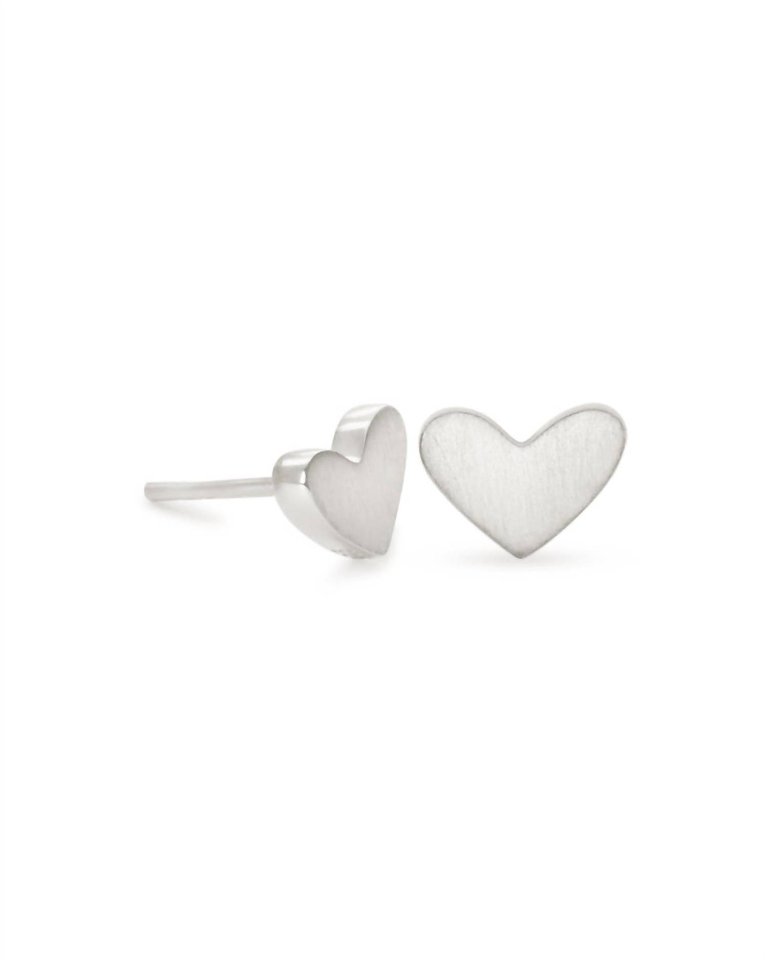 Women's Ari Heart Stud Earrings In Sterling Silver