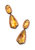 Women's Camry Enamel Frame Statement Earrings In Gold/marled Amber Illusion - Gold/marled Amber Illusion