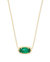 Women's Elisa Cat's Eye Necklace In Gold Emerald