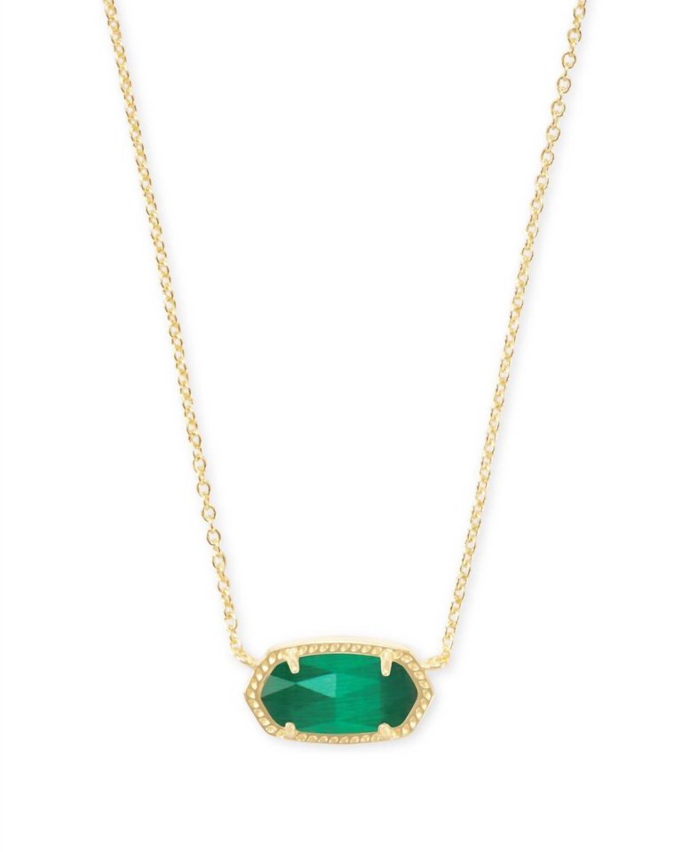 Women's Elisa Cat's Eye Necklace In Gold Emerald