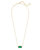 Women's Elisa Cat's Eye Necklace In Gold Emerald - Gold Emerald