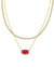 Women's Grayson Herringbone Strand Necklace In Light Burgundy Illusion - Light Burgundy Illusion