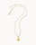 Women's Letter "r" Coin Pendant Necklace In Gold - Gold