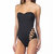 Bandeau One Piece Swimsuit In Solid Black