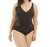 Plus Size Shirred Halter One Piece Swimsuit In Ready To Ruffle Black - Ready To Ruffle Black