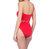 Sexy Cut Out One Shoulder One Piece Swimsuit In Flame Solid