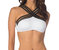 Stompin Stilettos Sporty High Neck Bikini Top In White - White