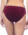 Stripe Hipster Bikini Bottom In Kkc Burgundy Velvet