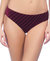 Stripe Hipster Bikini Bottom In Kkc Burgundy Velvet - Kkc Burgundy Velvet