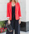 3/4 Sleeve Crepe Blazer In Cayenne - Cayenne