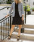 3/4 Sleeve Crepe Blazer In Slate - Slate