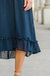 Clementine Ruffled Dress In Navy