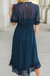 Clementine Ruffled Dress In Navy