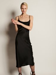 Minimal Slip Dress - Black