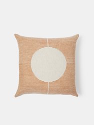 Circle Line Block Print Pillow - Mustard/Cream