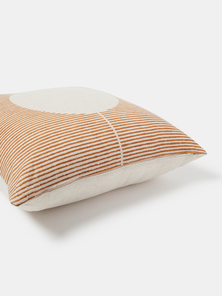 Circle Line Block Print Pillow