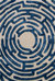 Amiens Hand-Tufted Maze Rug - Blueberry Blue