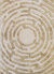 Amiens Hand-Tufted Maze Rug - Wheat Tan