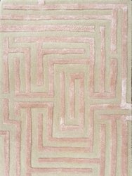 Anatolia Hand-Tufted Maze Rug - Peony Pink