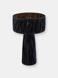 Black Raffia Table Lamp