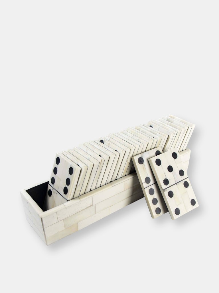 Bone Inlay Royal Dominos Set