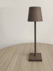Classic Portable Rechargeable USB Metal Table Lamp - Brown