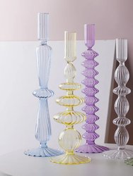 Colorful Glass Sculptural Nordic Candleholder