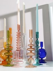 Colorful Glass Sculptural Nordic Candleholder