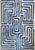 Knossos Hand-Tufted Maze Rug - Blueberry Blue