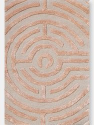 Lucca Hand-Tufted Maze Rug - Peony Pink